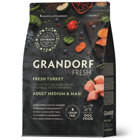 Grandorf Fresh Adult Medium & Maxi (Индейка и батат)