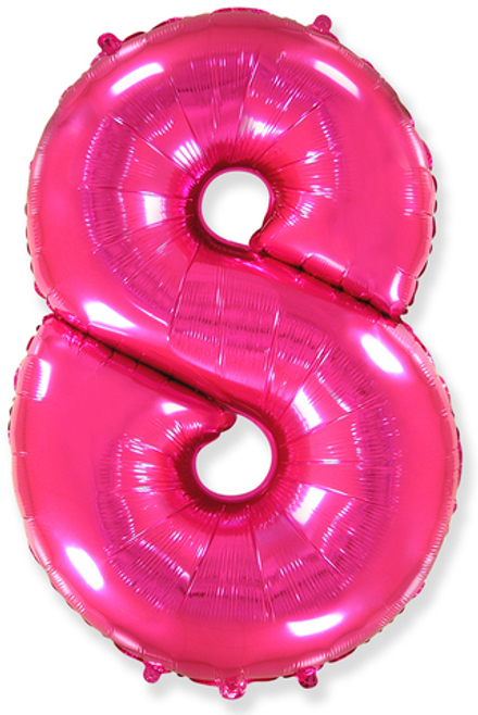 Шар (40''/102 см) Цифра, 8, Фуше