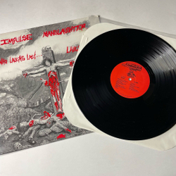 Винтажная виниловая пластинка LP Impulse Manslaughter He Who Laughs Last Laughs Alone (USA 1987)