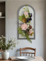 Искусственные цветы на стену в виде арки