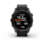 Смарт часы Garmin Epix Pro (Gen 2) Sapphire Edition 42 мм, титановый, угольно-серый, DLC, черный ремешок