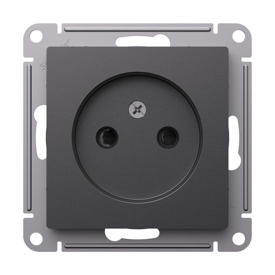 Розетка AtlasDesign 16А без заземл. защ. шторки механизм базальт SE ATN001449