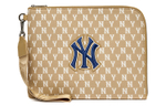 MLB Monogram Collection Polyester Wallet Clutch Regular Unisex Khaki