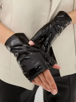 Митенки лаковые