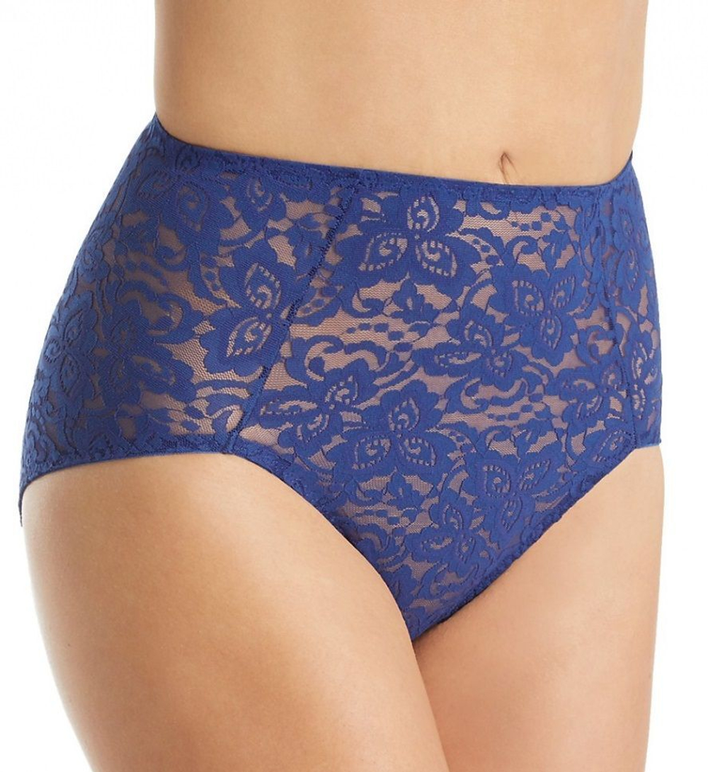 Высокие ажурные трусы-брифы Lace & Smooth Brief Shaper (Размер: L) (Цвет: грязно-розовый)