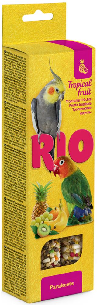 RIO палочки для средних попугаев с тропическими фруктами коробка 2х75 гр