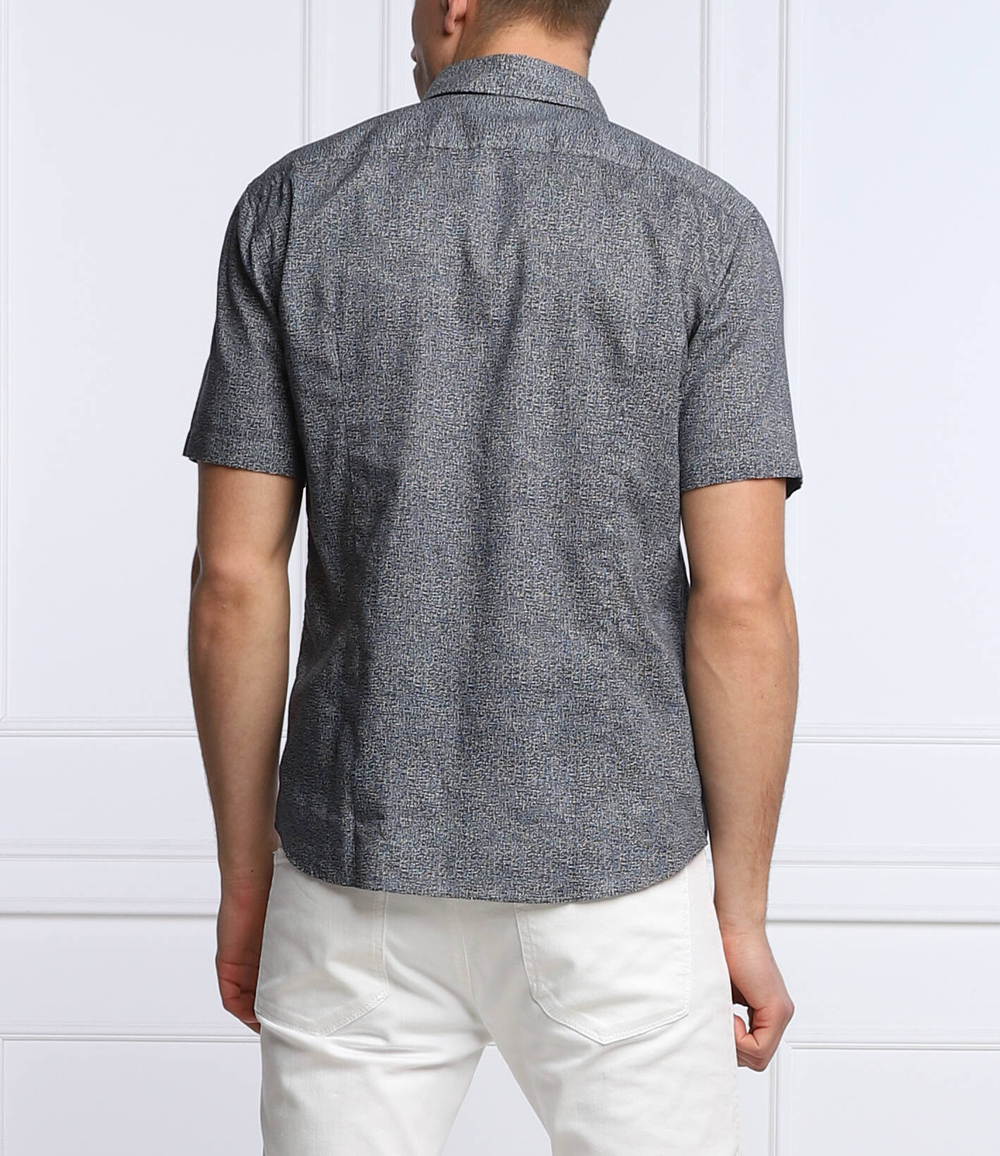 льняная рубашка ermino HUGO - темно-синий(50468085)