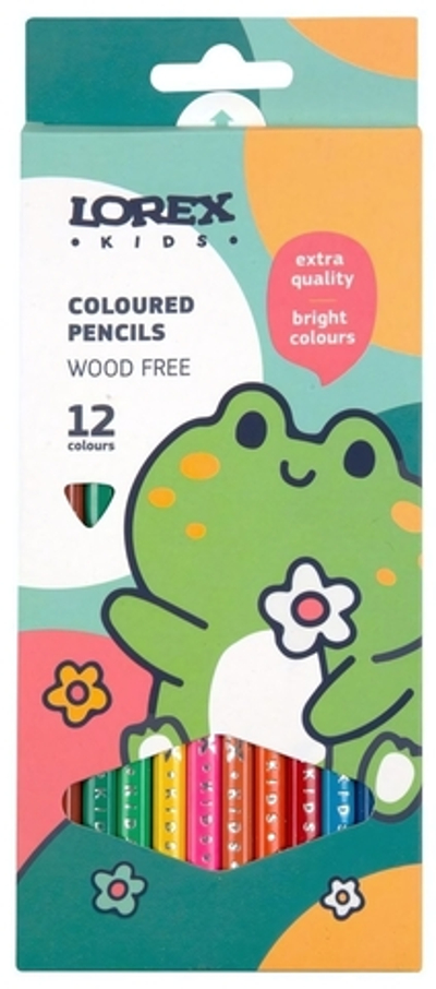 Карандаши 12цв. "Kids" трехгран. корп. пластик карт.уп. (LOREX)