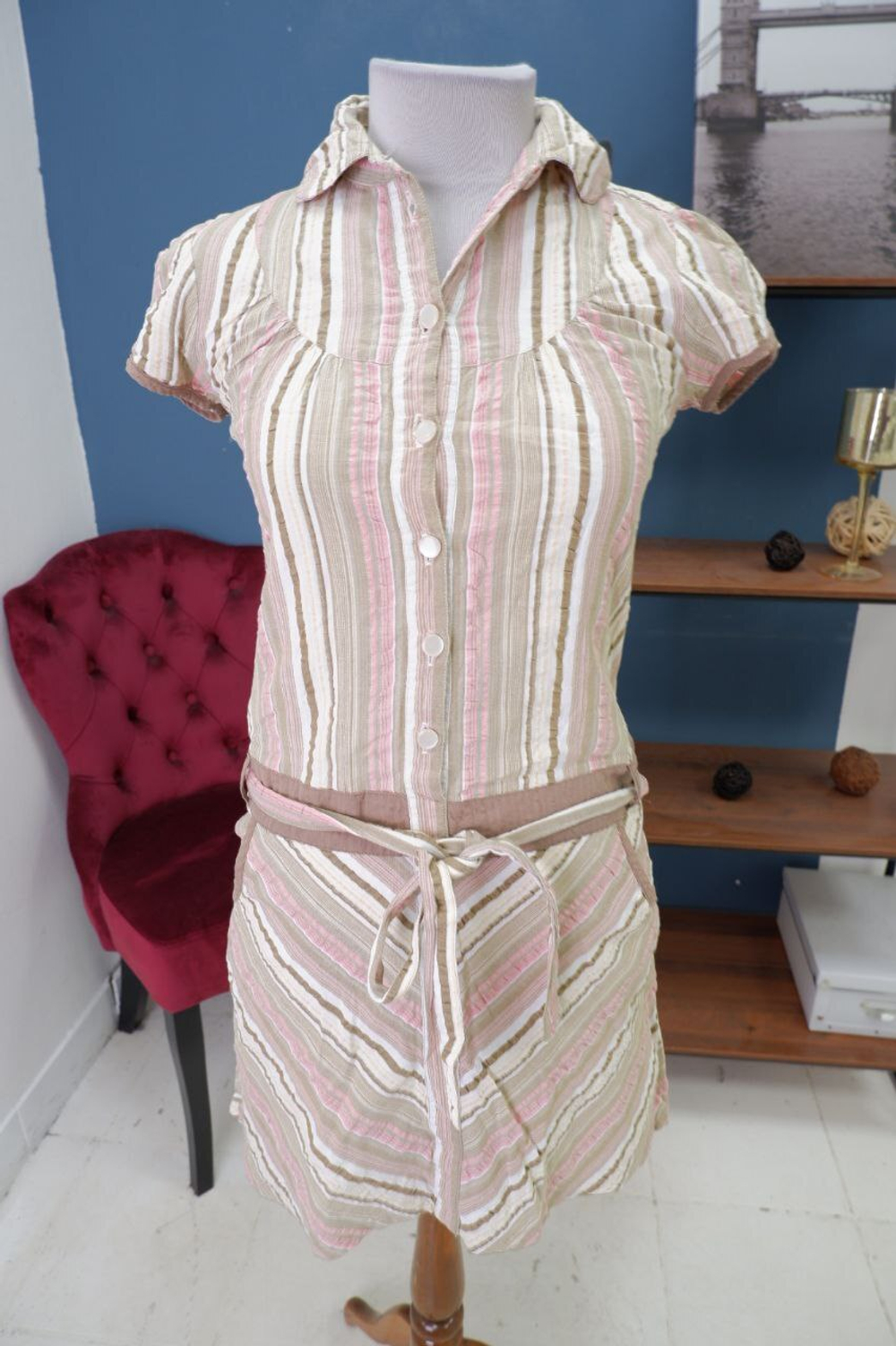 Платье в полоску 42 размер