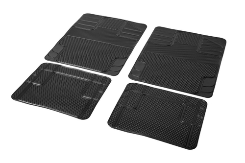 Коврики в салон автомобиля Rival универсальные, без бортика, без крепежа, без перемычки, полиуретан, 4 части, 10001001