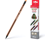 Карандаш ч/г трехгр. с ластиком Vivo HB (Erich Krause)