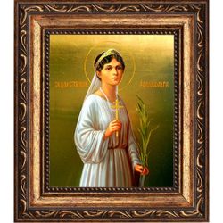 Ольга Романова, великая княжна, страстотерпица. Икона на холсте.