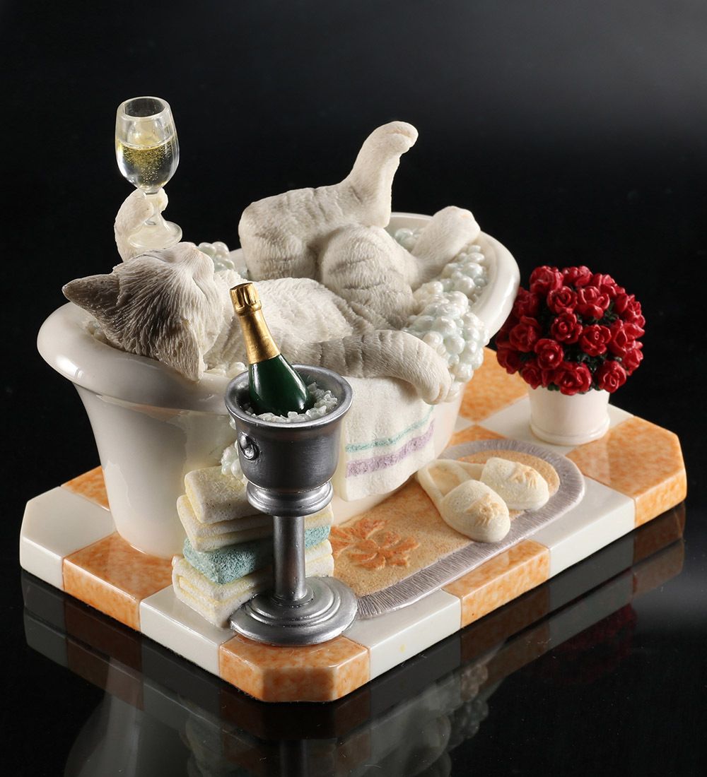 Veronese WS-1355 Статуэтка «Кошка в ванной»