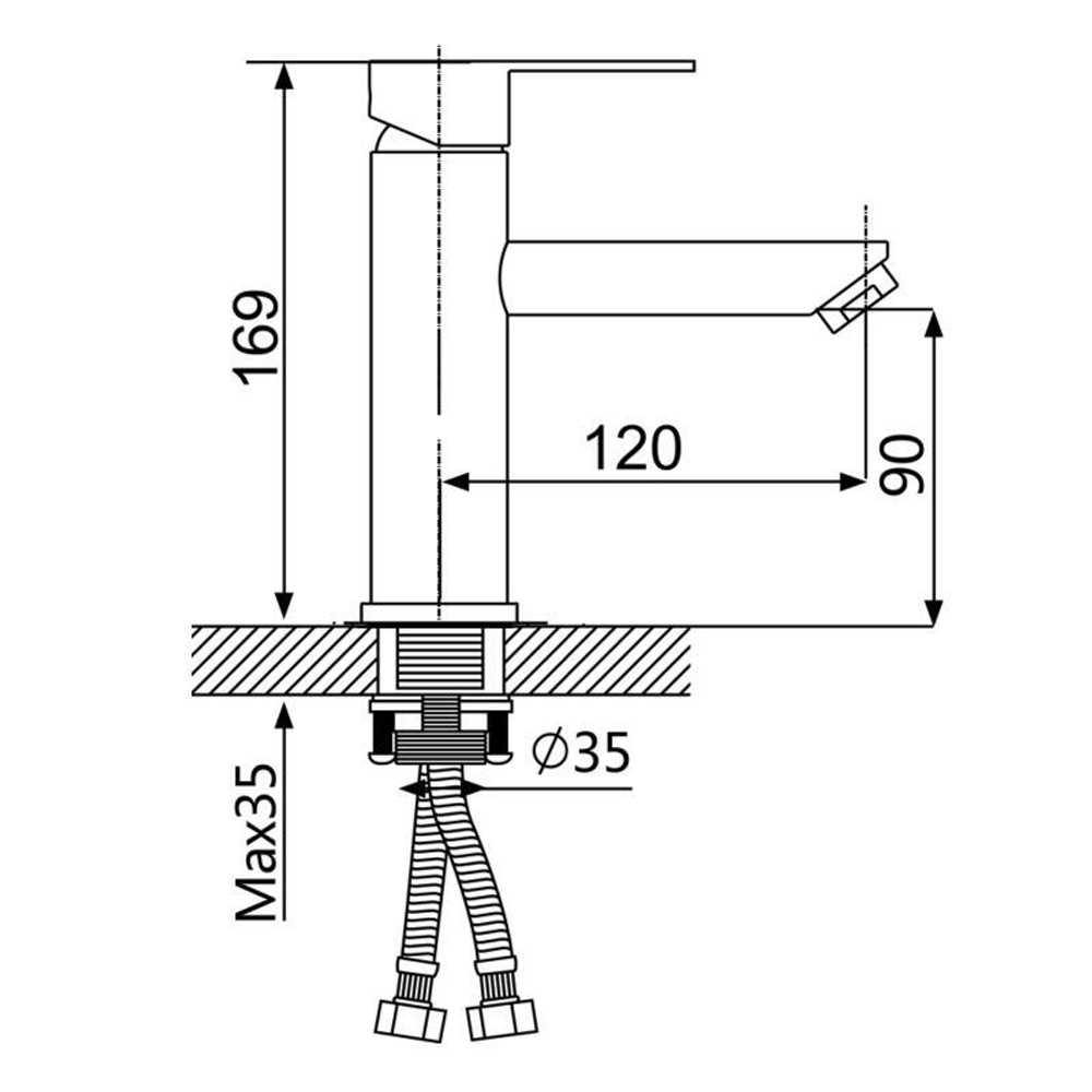 Смеситель для раковины Oute T401H T40101H