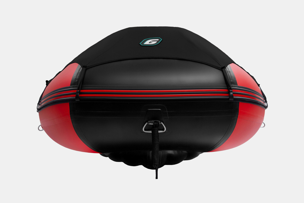 Надувная лодка GLADIATOR E450PRO красно-черный
