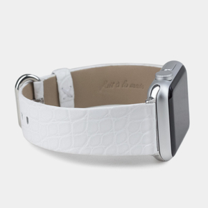 Ремешок кожаный для Apple Watch 40/41mm Classic белого цвета