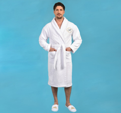 Банный набор: мужской халат с шалькой и тапочки Стандарт