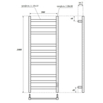 Полотенцесушитель электрический Point Меркурий PN83850 П10 500x1000, диммер справа, хром