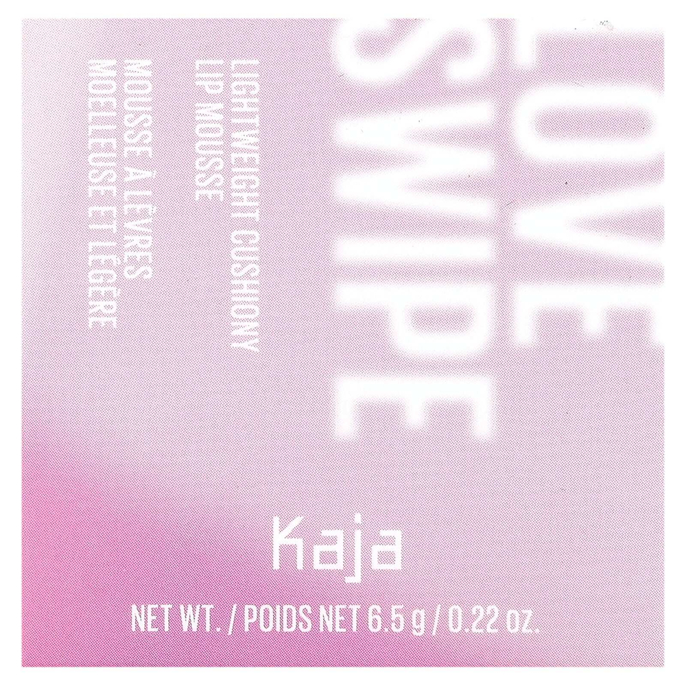 Kaja, Love Swipe, легкий кушон, мусс для губ, оттенок 02 Sweet Softie, 6,5 г (0,22 унции)