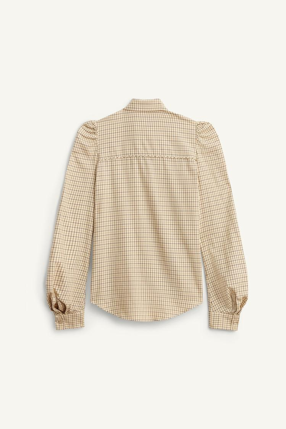 ZARA РУБАШКА С ЗАВЯЗКАМИ, СВЕТЛО-БЕЖЕВЫЙ