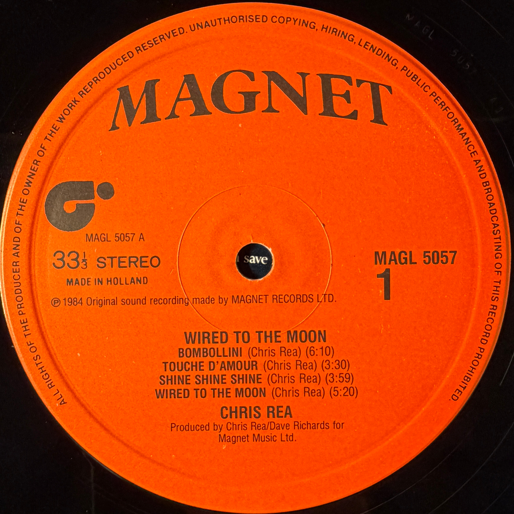 Chris Rea - Wired To The Moon (Голландия 1984г.)