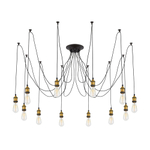 Citilux Эдисон CL451121 Люстра паук Венге Бронза