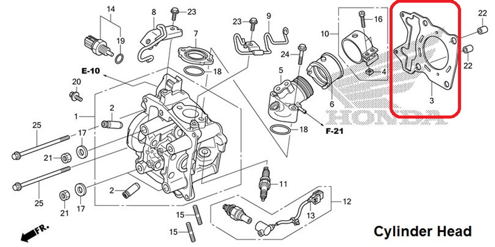 12251-KZY-701. GASKET, CYLINDER HEAD. Honda PCX150, SH150
