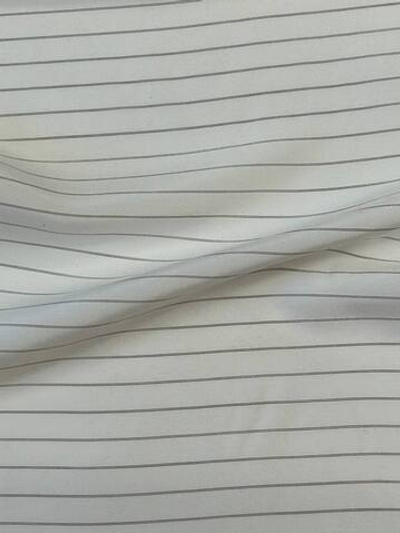 Шелк Loro Piana белый в тонкую черную полоску