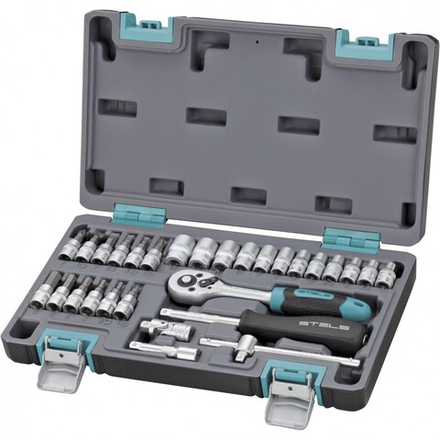 Набор инструмента STELS, CrV, S2, 29 предметов, 1/4"