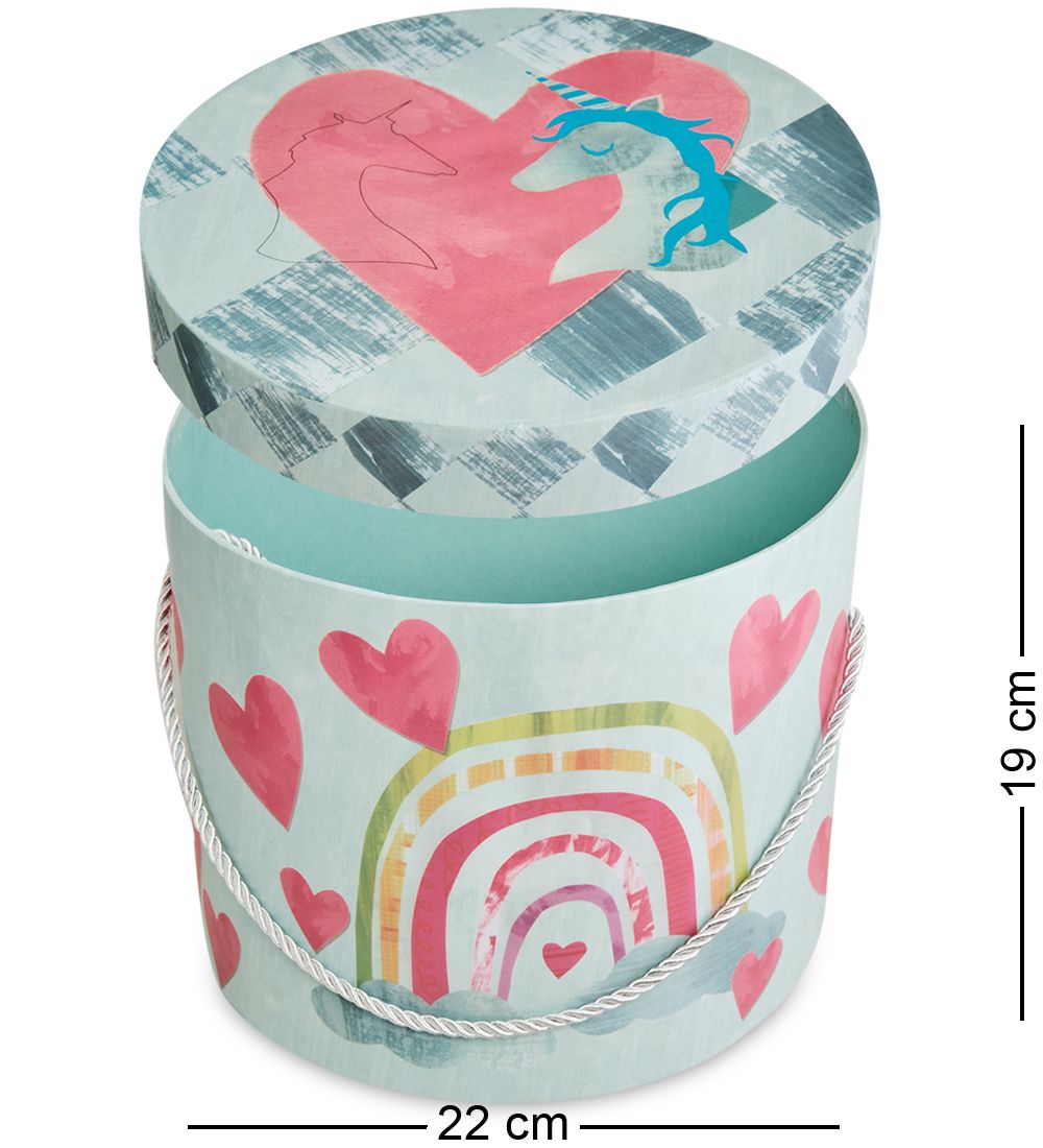 WG-72/3-B Коробка подарочная «Цилиндр» цв.голубой