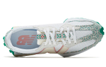 CASABLANCA x New Balance NB 327 Monograme daily comfort fabric synthetic leather shock absorption non-slip wear-resistant low-top casual running shoes for men and women the same style white and green