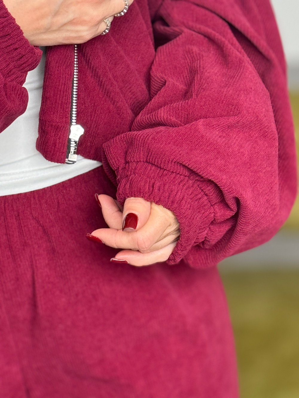 Костюм вельветовый бордо