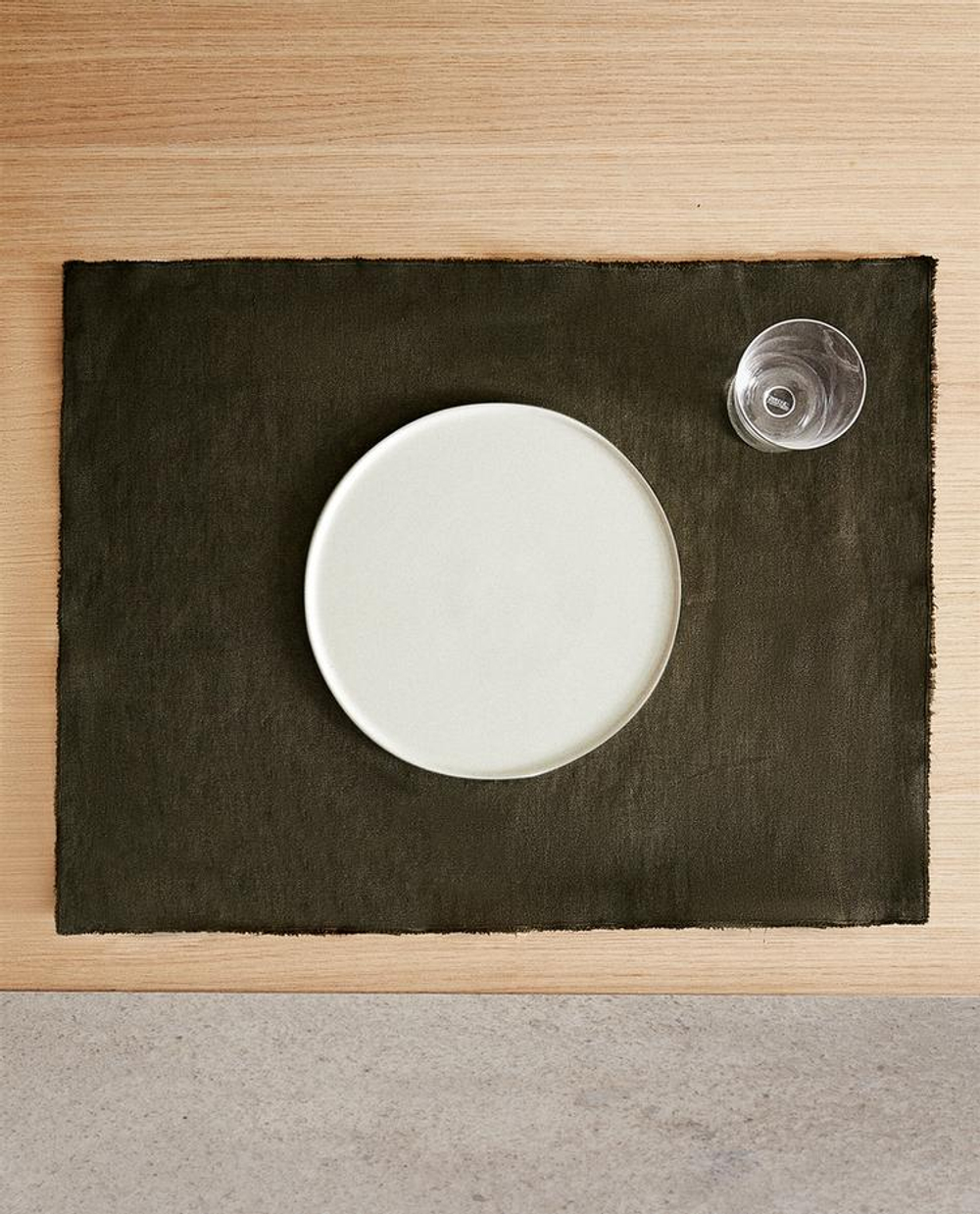 ZARA HOME ЛЬНЯНАЯ САЛФЕТКА, ХАКИ