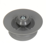 Крышка для посуды стекло, 28 см, Daniks, Серый, металл обод, кнопка бакелит, Д4128С