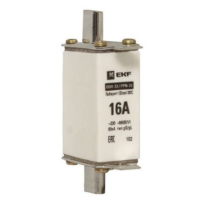 Плавкая вставка ППН-33 100/ 16А габарит 00С EKF