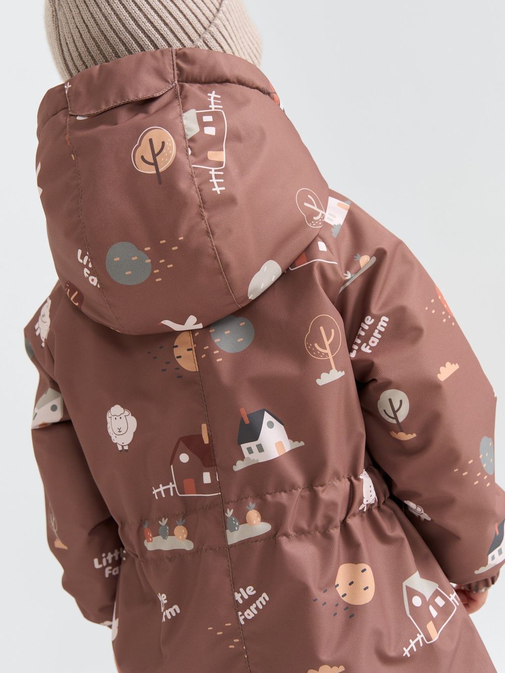 Комбинезон демисезонный "Ферма/Каштан" 0+