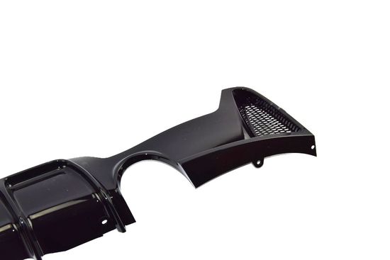 Диффузор заднего бампера глянцево - черный V.1 для BMW 4 F32 F33 F36 2013-2020 Coupe Cabrio Gran Coupe