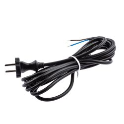 Шнур сетевой с вилкой ЭРА UX-2x0,75-1,5m-B 1,5м ПВС 2x0,75мм2 черный | Шнуры и выключатели для бра