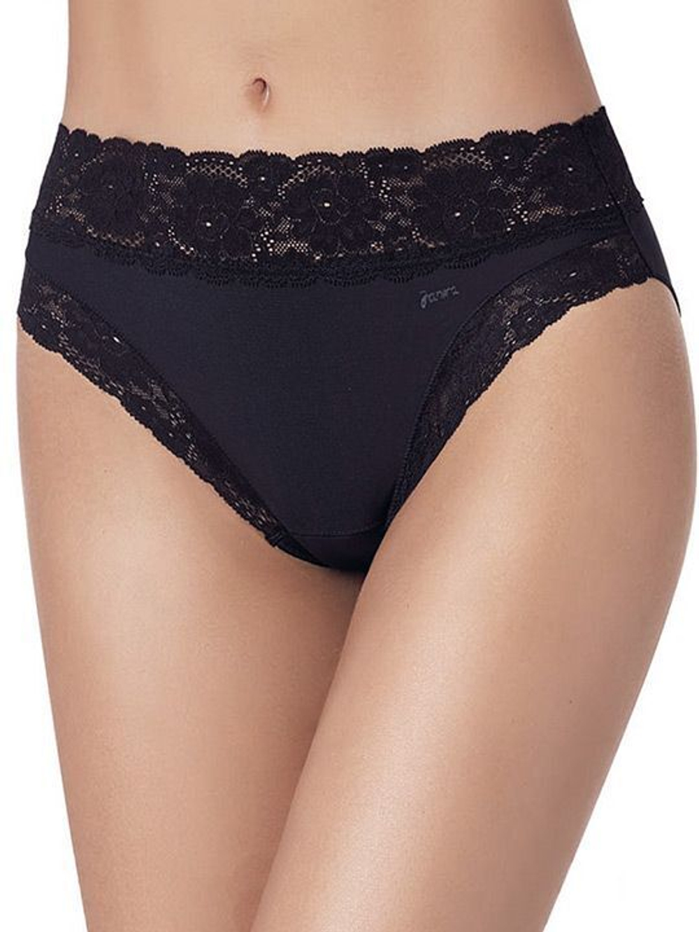 Трусики-слипы с кружевной оторочкой Dolce Micro (Размер: S) (Цвет: телесный)