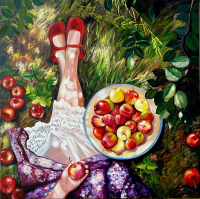 Пикник среди яблок