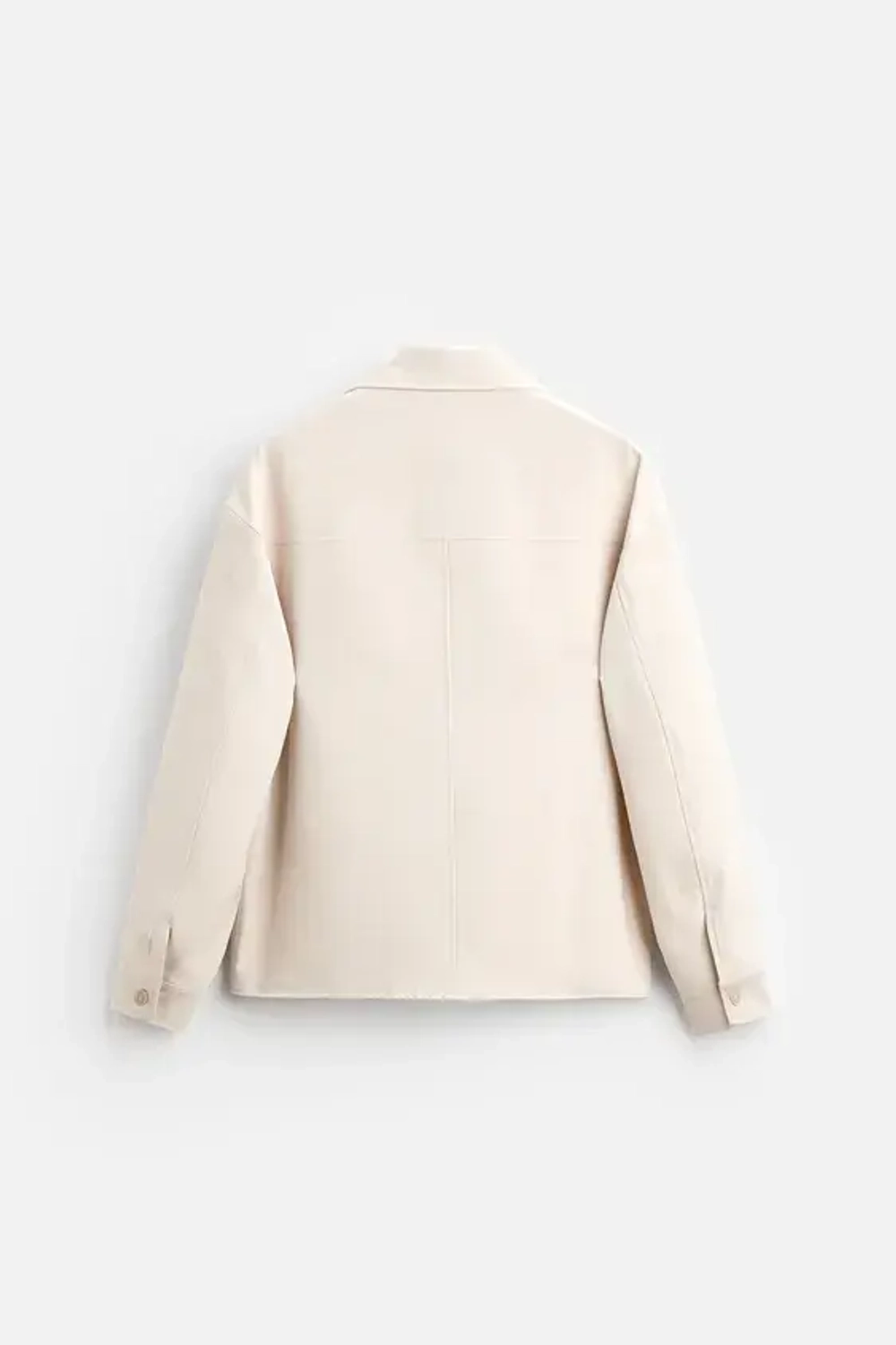 ZARA КУРТКА-РУБАШКА BOXY FIT, ЭКРЮ