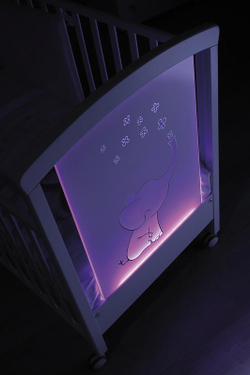 Детская кровать Erbesi Elly LED белый