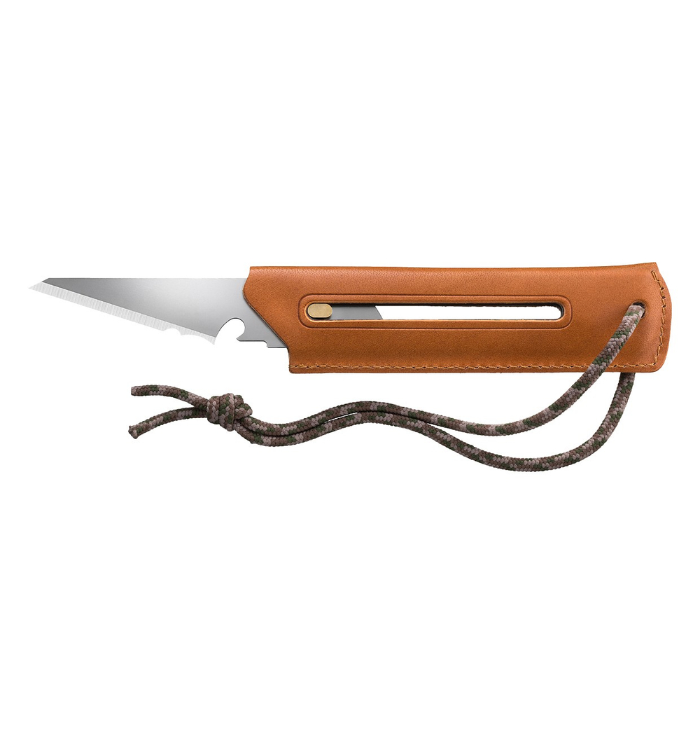 OLFA WORKS BK1 CAMEL BUSHCRAFT KNIFE многоцелевой нож со сменным лезвием с чехлом (OW-BK1L-CL)