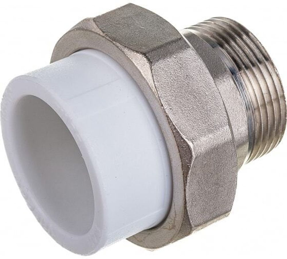 Муфта разъемная PP-R 40х1 1/4 Valfex наруж.резьба БЕЛАЯ