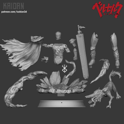 Гатс Берсерк Фигурка Guts Elaine Berserk