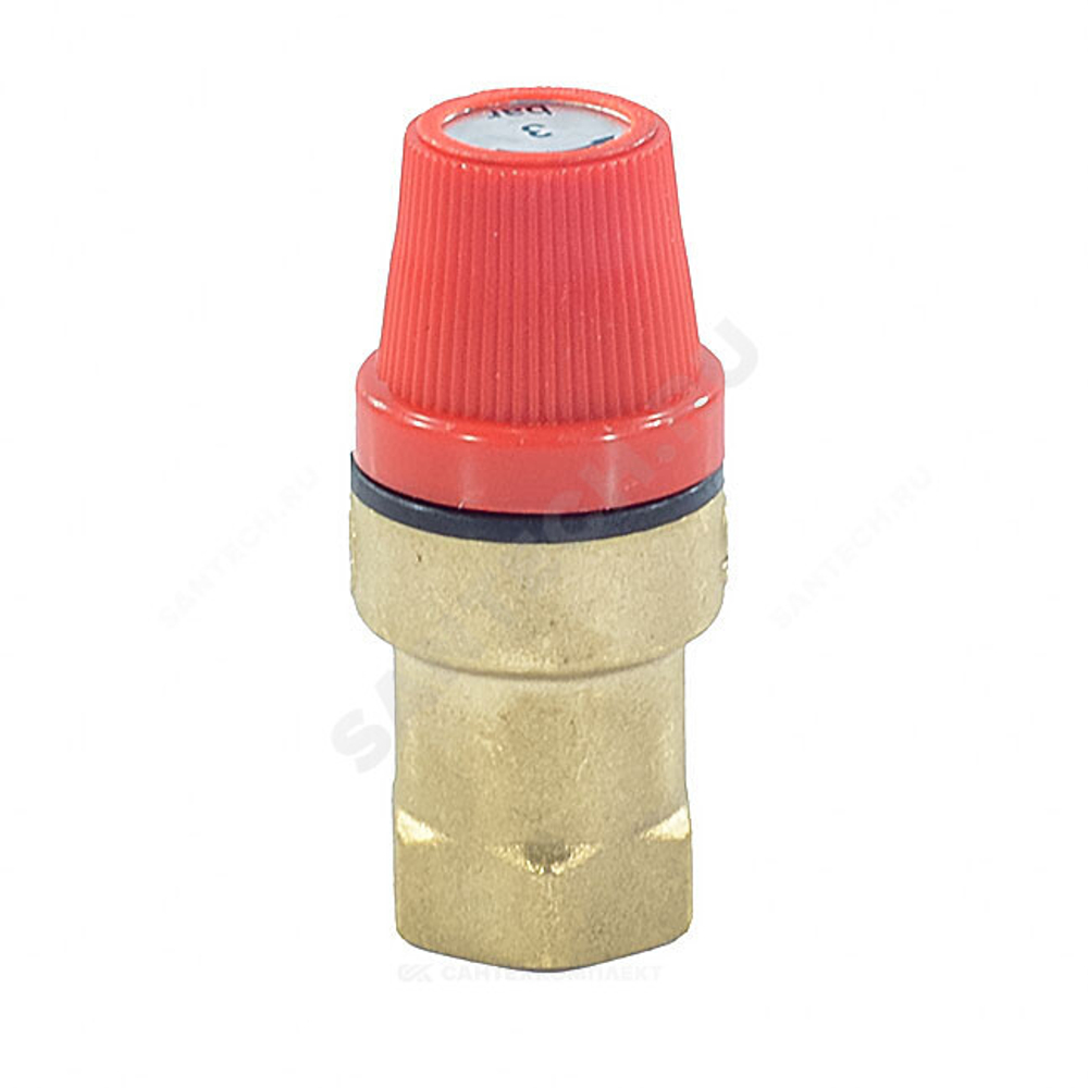 Клапан предохранительный угловой латунь Ду 15х15 ВР G1/2"хG1/2" Рср=1.5бар Benarmo