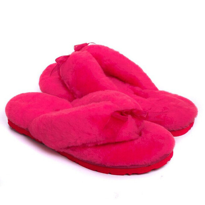 Ugg Fluff Flip Flop II — Rose Red