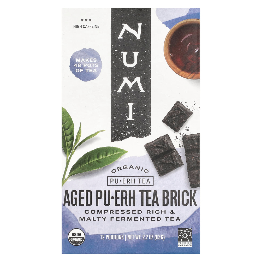 Numi Tea, органический выдержанный чай пуэр, 63 г (2,2 унции)