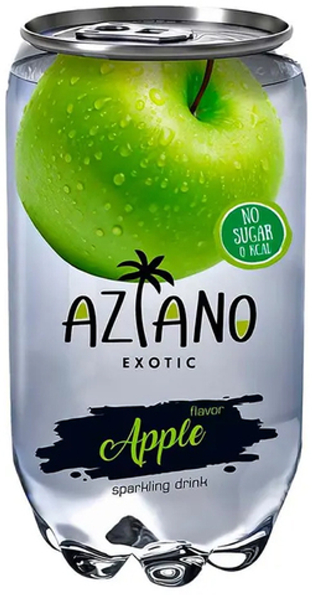 Газированный Напиток Aziano Apple "Яблоко" 0.35 - пэт