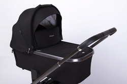 Детская коляска Peppy Monaco GP 2 в 1 Black черный, рама темно-серая